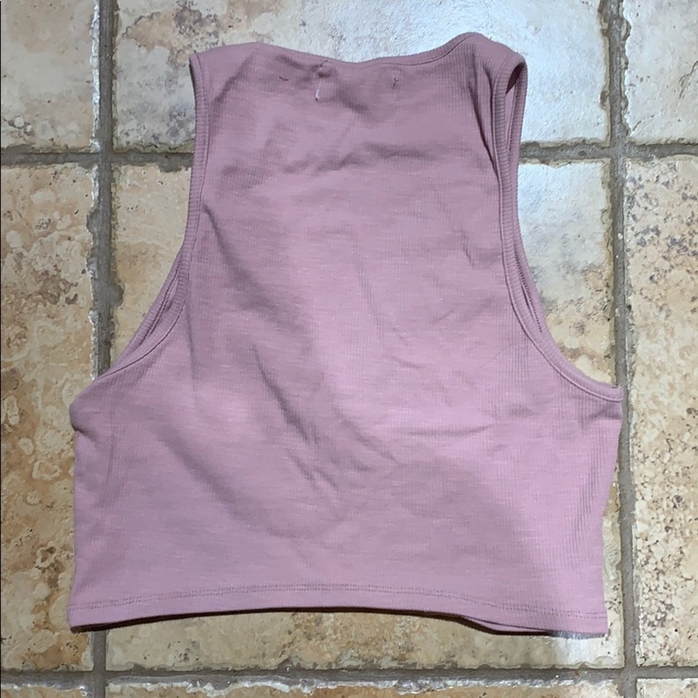 Deep V Ribbed Crop Top - Picture 5 of 6